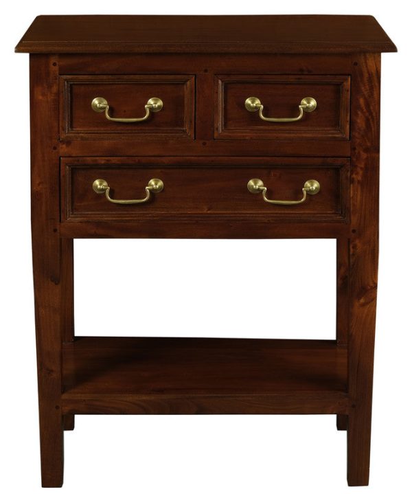 Tasmania 3 Drawer Sofa Table - Mahogany Online