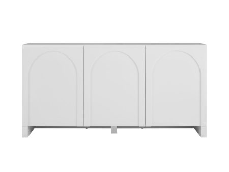 Dome White 3 Doors Sideboard For Sale