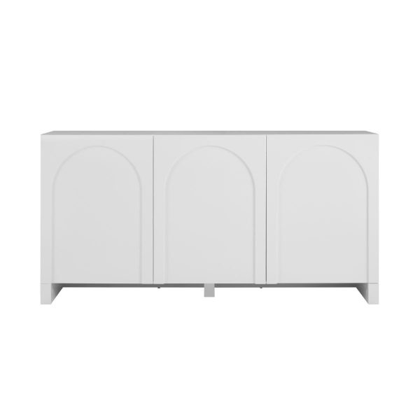 Dome White 3 Doors Sideboard For Sale