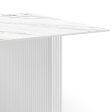 Dining Table Sintered Stone Top MDF Table Base High Glossy White Online now