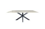 Miles Black With White Marble Dining Table - 90cm x 180cm Hot on Sale