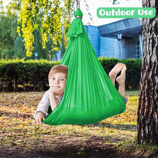 Blue Kids  Outdoor Hanging Swing Pod Chair - Comfortable & Durable Hammock for Play on Sale