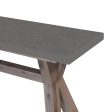 Stony 130cm Hall Entrance Console Table with Concrete Top - Grey Online Hot Sale