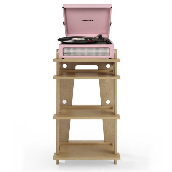 Crosley Voyager Bluetooth Portable Turntable + Crosley SOHO Stand Bundle - Amethyst Fashion