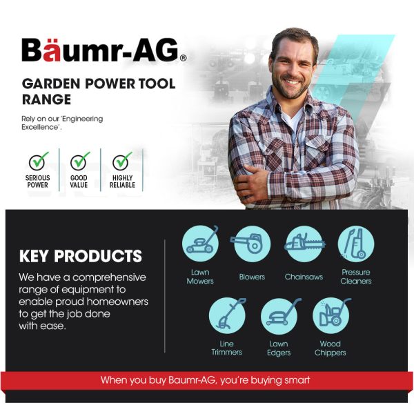 Baumr-AG 20V 12 Inch Electric Cordless Chainsaw 4Ah Lithium Battery Lightweight Wood Garden Cutter Fashion