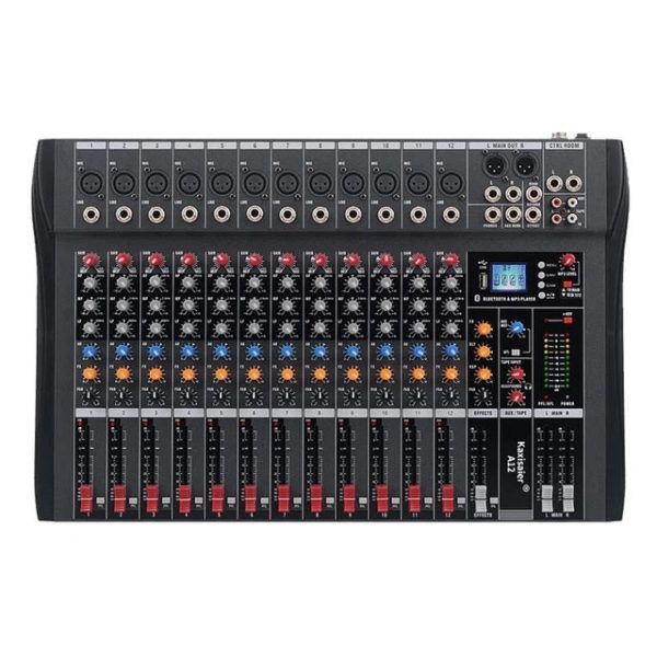 Hridz 12 Channel Mixing Console Live Studio Audio DJ Mixer Sound Board USB Interface Online now