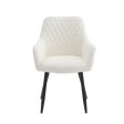 Neo Cindy Ivory Fabric Dining Chair 2PC Fashion