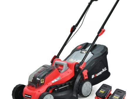 BAUMR-AG 40V Electric Cordless Lawn Mower Kit Battery Powered w  2x 2.0Ah Lithium Batteries on Sale