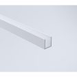 90cm Wall to Wall Frameless Shower Screen with White Channel and SS Hinges , Square Knob Handle For Sale