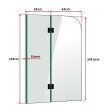 900 x 1450mm Frameless Bath Panel 10mm Glass Shower Screen By Della Francesca on Sale