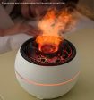 Volcanic Flame Aroma Diffuser (Black Ordinary Style)- 360ml Ultrasonic Humidifier with 7-Color LED Light and Adjustable Mist for Home and Office Fashion