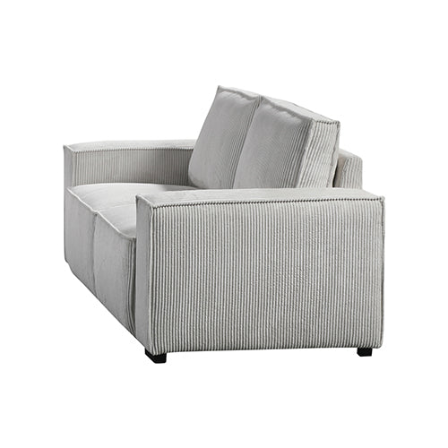 Reno 3 Seater Sofa Grey Colour Fabric Upholstery Wooden Structure Knock Down Feature In Back & Arms Online