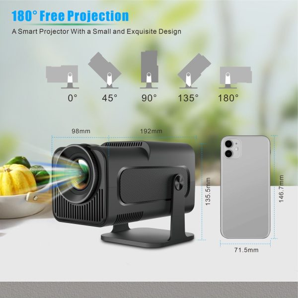 HY320 Android AOSP 4K Full HD Video Projector with Wi-Fi 6 & Auto Keystone Correction Online Hot Sale