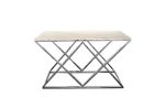 Alsea Console Table Silver Base - White Marble on Sale