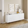 Buffet Sideboard Colour Ceramic Top MDF in Glossy White Gold Colour For Cheap