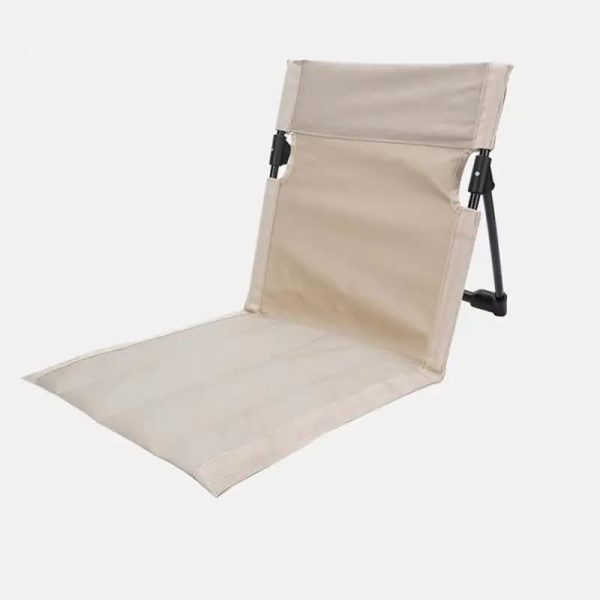 White Outdoor Folding Lawn Chair with Backrest - Lightweight, Portable Camping Chair, Beach & Park Recliner, Easy-to-Carry for Relaxing Outdoors Discount