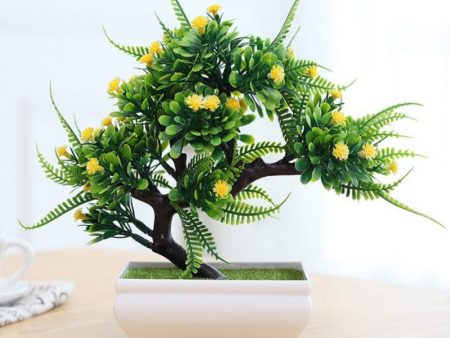 Stunning Yellow Artificial Bonsai ~ The Perfect Gift Online Hot Sale