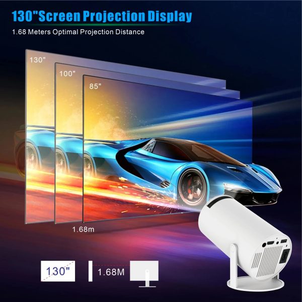 HY300PRO Portable Projector - 4K Decoding, Wi-Fi 6, 720P HD with 160 ANSI Lumens Cheap