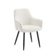 Neo Cindy Ivory Fabric Dining Chair 2PC Fashion