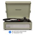 Crosley Voyager Bluetooth Portable Turntable - Sage + Bundled Majority D40 Bluetooth Speakers - Black Online now